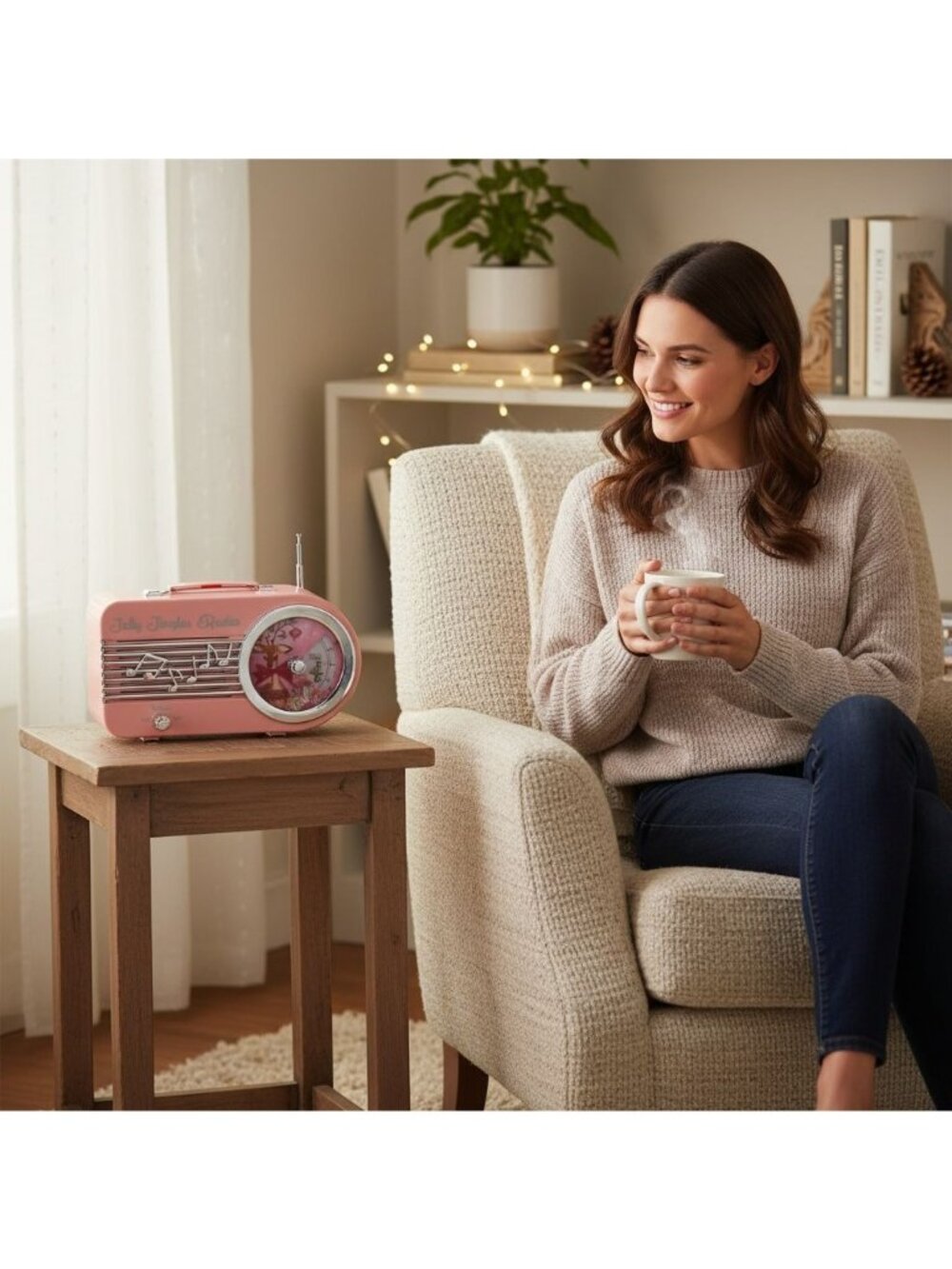 Mr. Christmas Jolly Jingles Retro Christmas Radio With Musical Notes